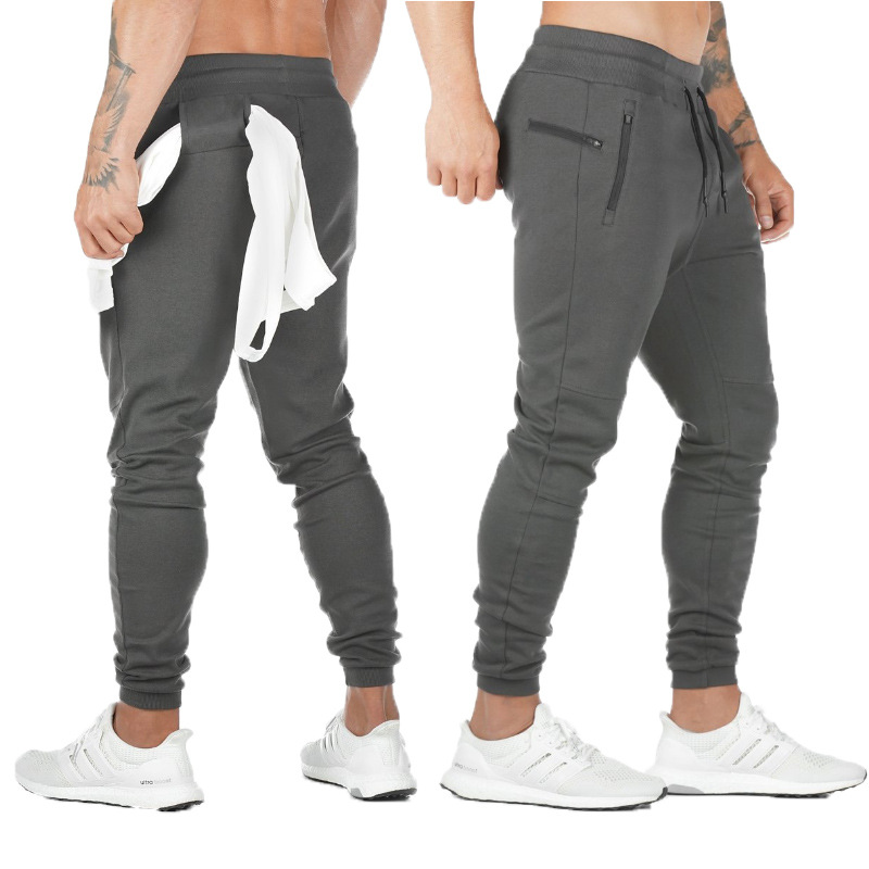 Logo-Free Muscle Euro-American Sweatpants Men's Fitness Hanging Towel Pants Running Training Shorts Specification drawing