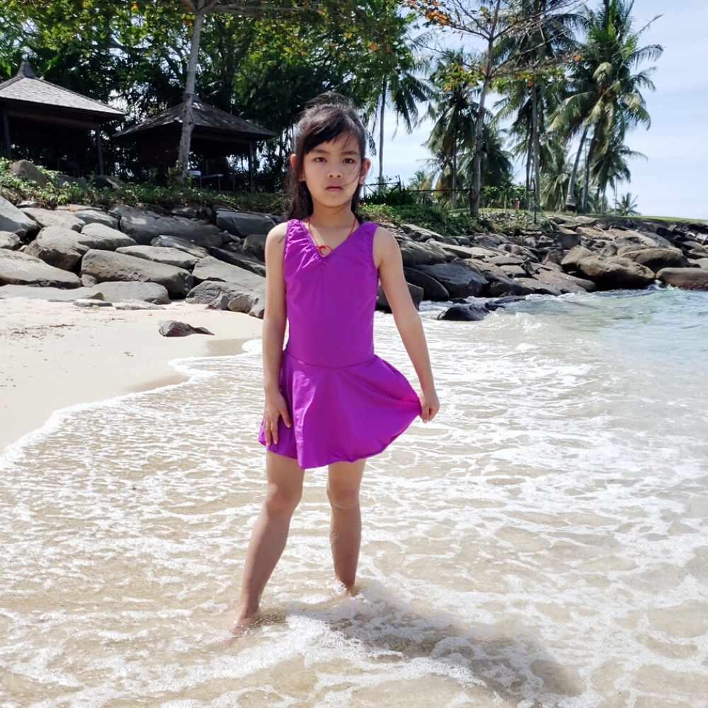 Girls' Swimsuit One-Piece Princess Dress Cute Korean Kids Big Baby Swimsuit Children's Swimsuit details Picture