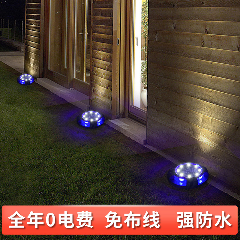 跨境新款太阳/户外插地四面/别墅庭院草坪细节图