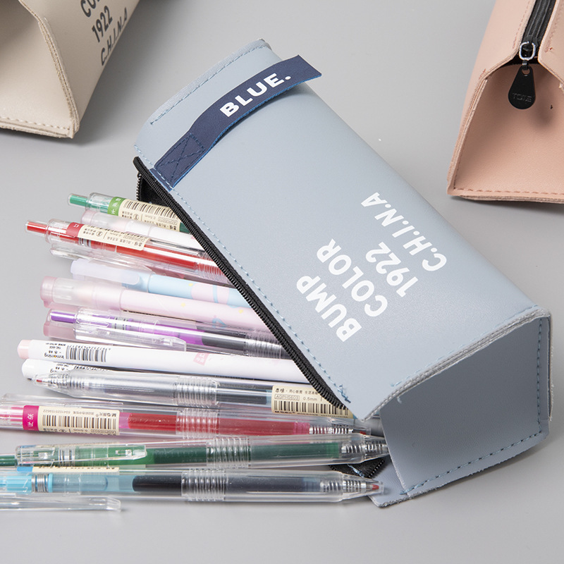 Tome Large Capacity Pen Bag Ins High Appearance Level Pu Leather Elementary School Supplies Pencil Case Cute Pencil Bag Wholesale Female Application Scenario