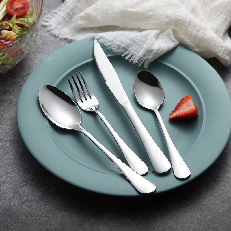 Stainless Steel Knife, Fork And Spoon Western Tableware Steak Knife Table Knife Fork And Spoon Two-Piece Household Knife, Fork And Spoon Three-Piece Set details Picture