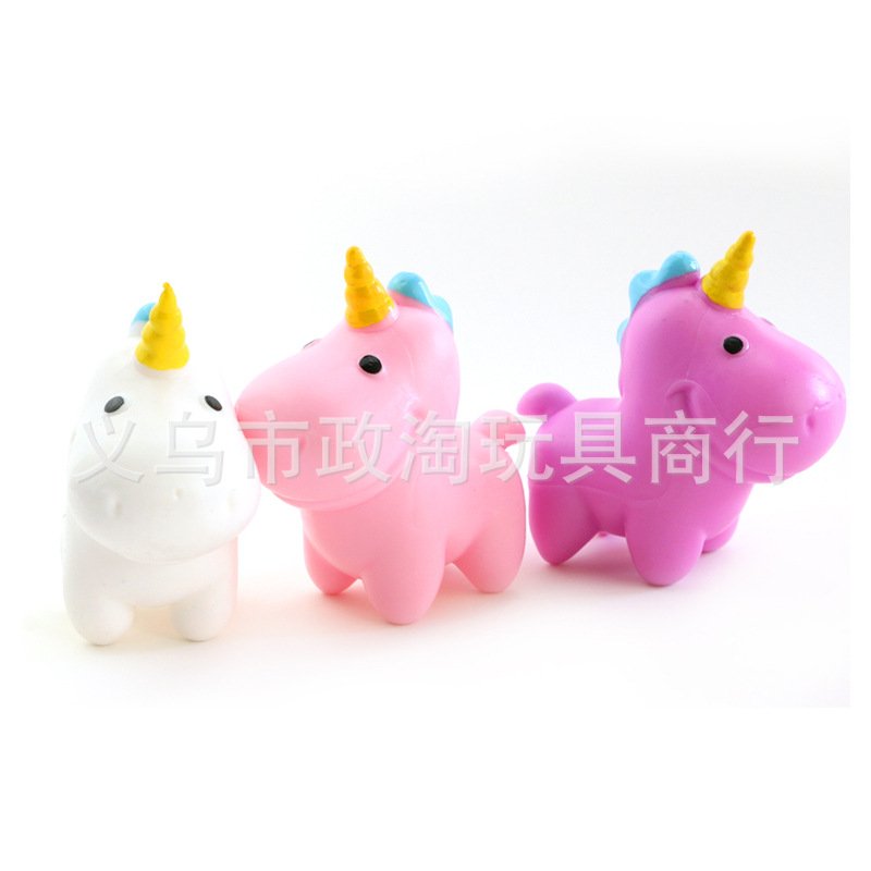 Unicorn Flour Ball Lala Vent Toy Foreign Trade Japan And South Korea Hot Cross-Border Light Mud Tpr Simulation Animal Toys Item Picture