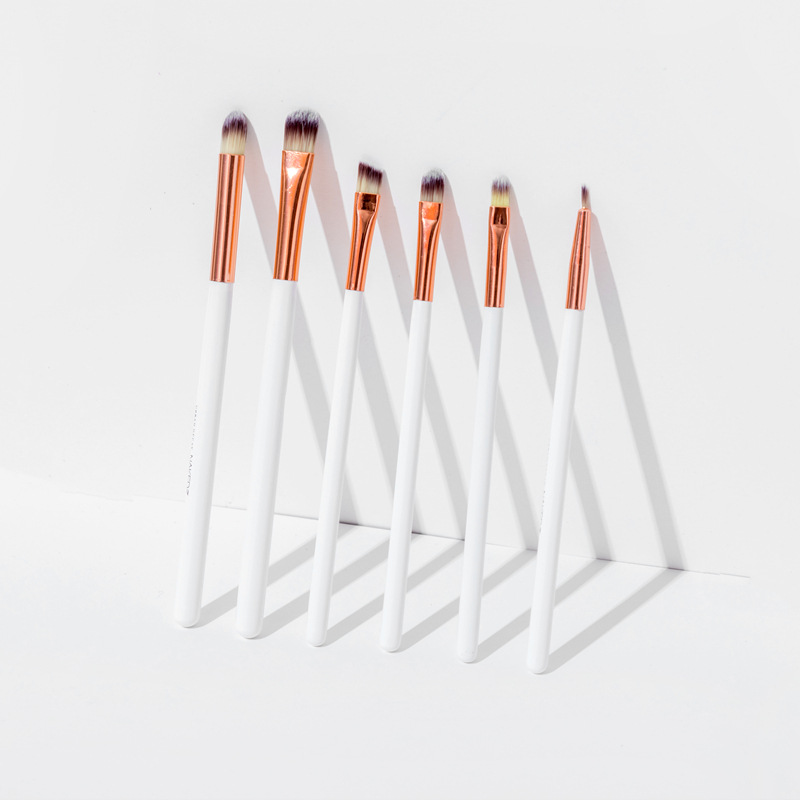 General New 6 White Wooden Handle Eye Makeup Brush Set Eye Shadow Brush Makeup Tools Manufacturers Directly Supplied Application Scenario