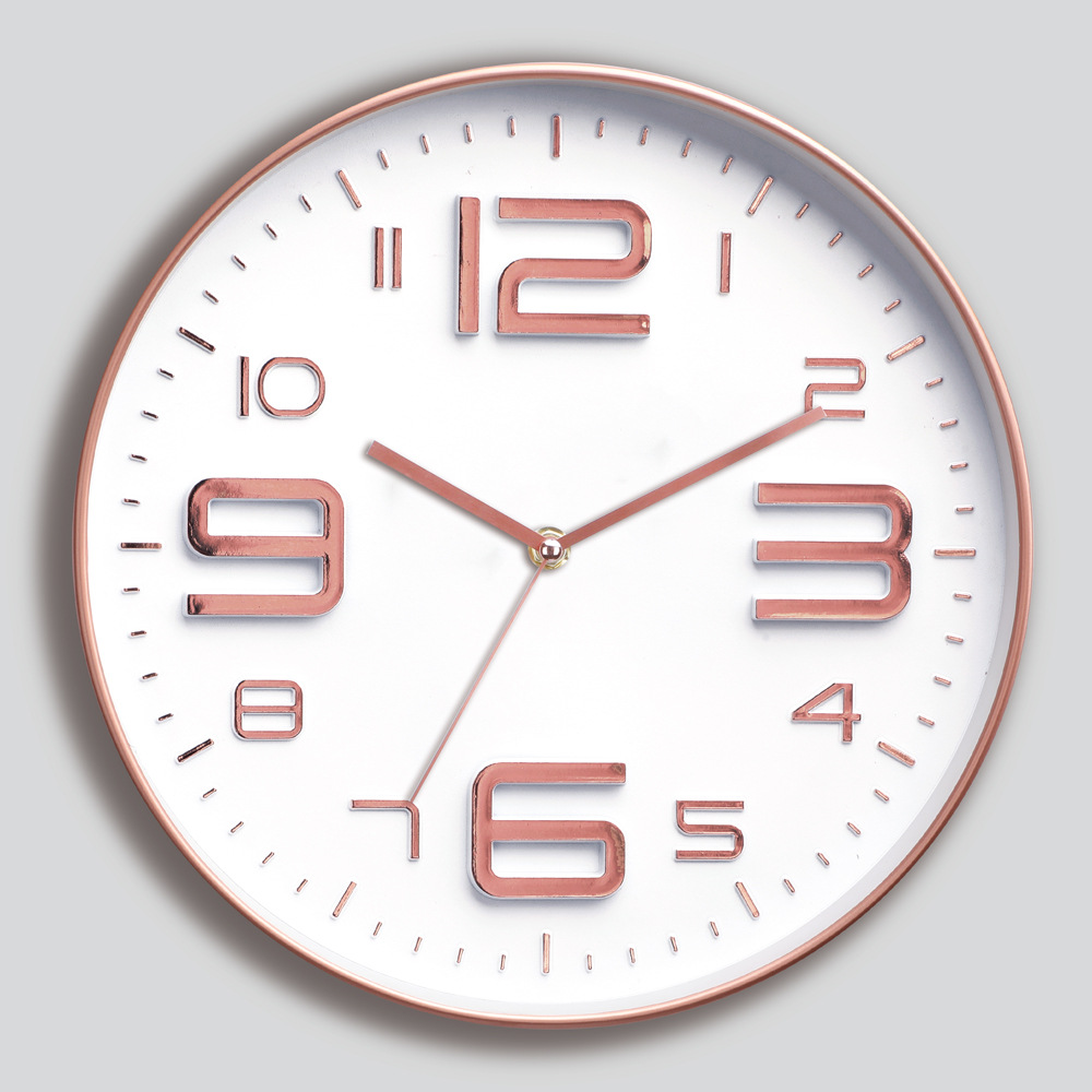 Wall Clock Simple Creative Living Room Bedroom Silent Clock 30Cm Plastic Nordic Fashion Quartz Clock Performance Goods Wholesale