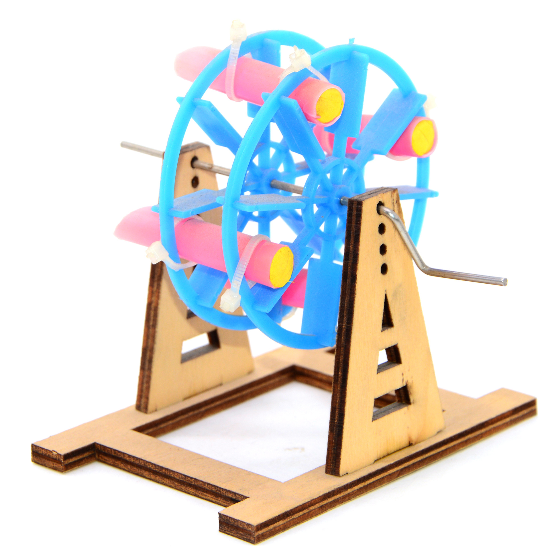 手摇水轮车儿童水主题实验小学生手工diy作业科技小制作材料