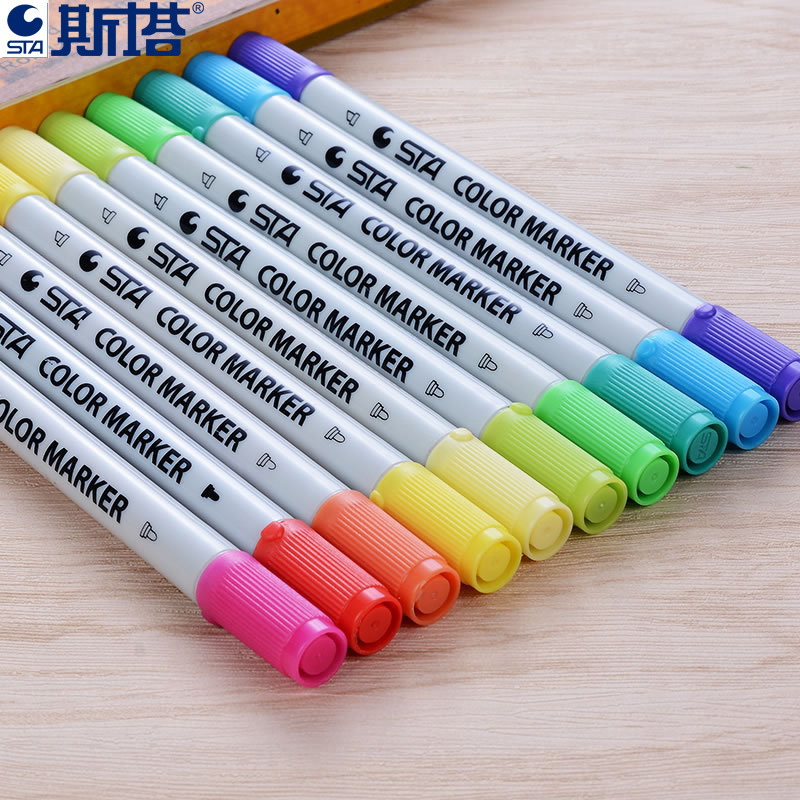 斯塔3100彩色马克笔美术笔套装学生画画基础水性彩笔动漫广告设计