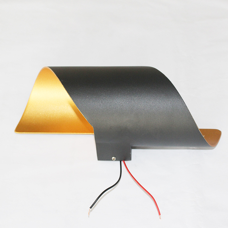 LED outdoor modern wall lamp, spiral top and bottom light spotlight, waterproof aluminum material outdoor courtyard double-head wall lamp details Picture