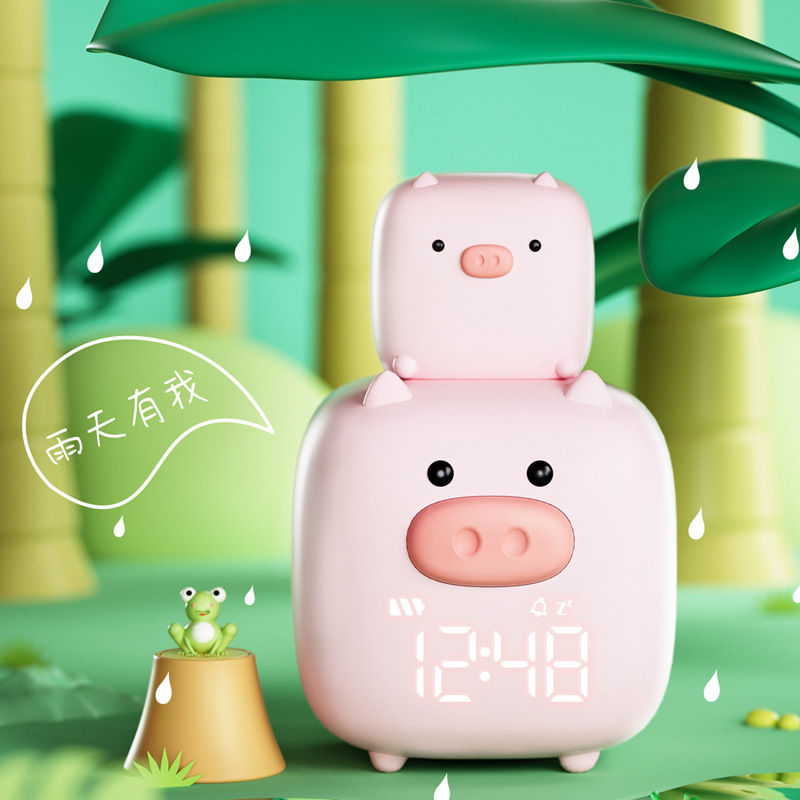 闹钟/闹钟时钟/电子万年历可修改/高中生闹钟/车模细节图