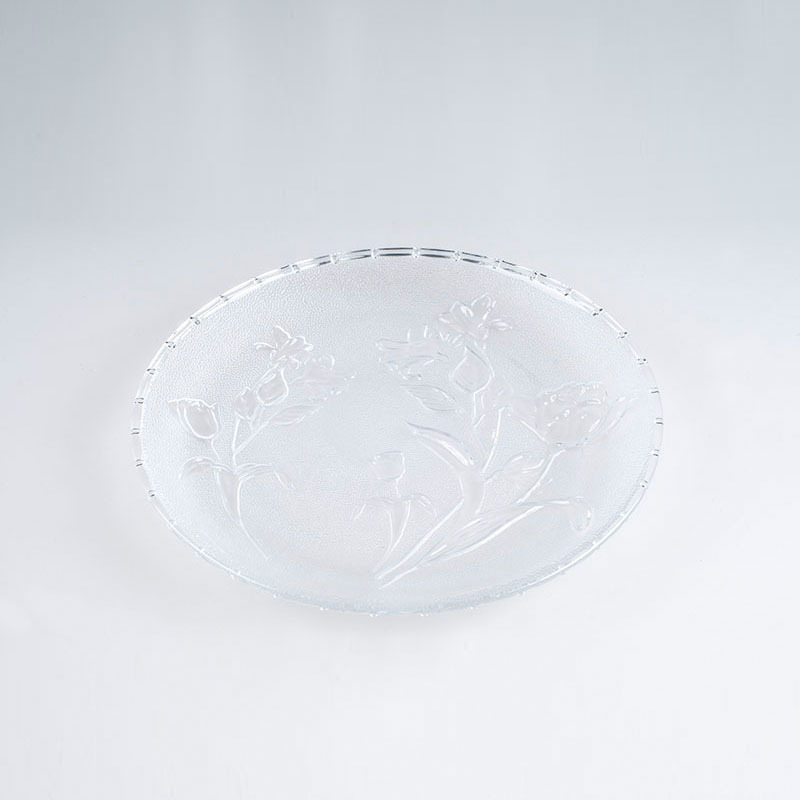 Creative living room plates, round glass flat plates, pastry plates, dessert arrangement plates, dried fruit plates, bowl, plate and dish sets Application Scenario