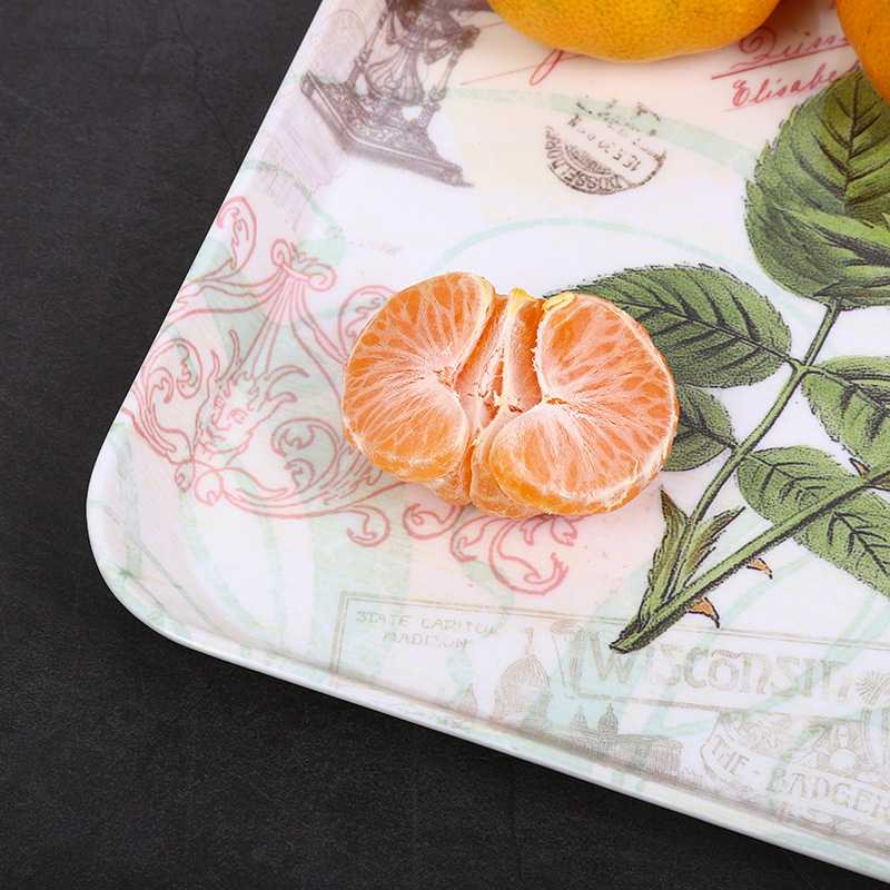2021 New Nano Dish Square A5 Melamine Tableware Tray Dish Plate Fruit Tray Dinner Plate Application Scenario