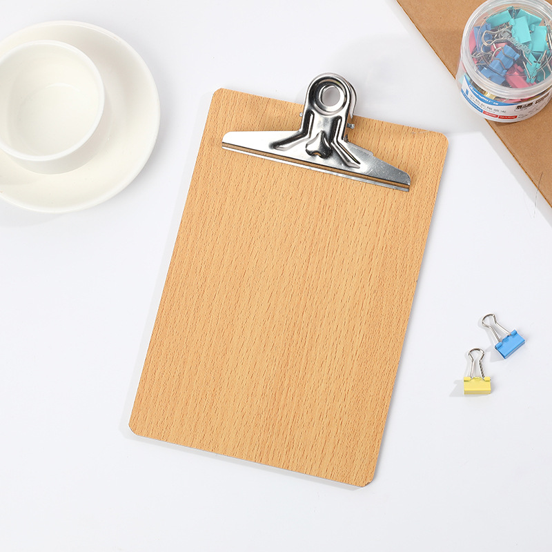 A4木板夹3白底实物图