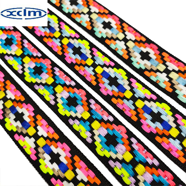 Spot box 2.5cm jacquard ribbon Polyester ribbon Garment box hat decorative ribbon home textile throw pillow jacquard ribbon thumbnail