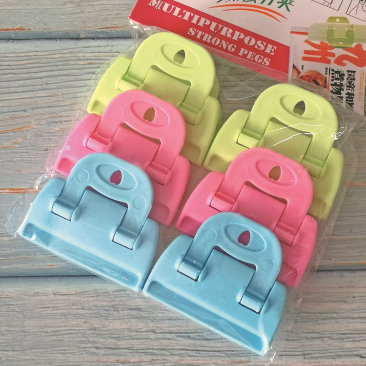 Plastic bag sealing clips, food sealing clips, creative fresh-keeping and moisture-proof snack clips, tea bag mouth clips