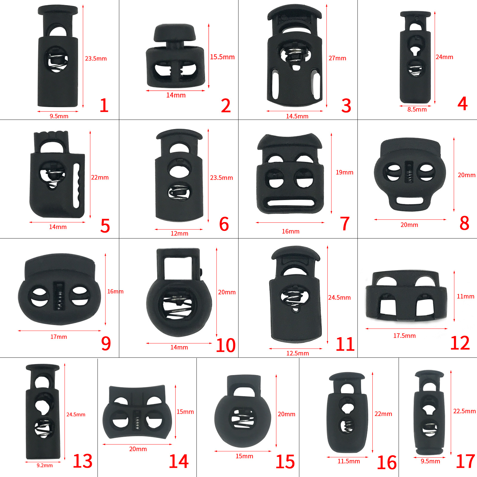 Spring button, rope button, pig nose, cat eye, tightness adjustment button, bra, single and double, plastic bag accessories manufacturer