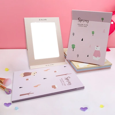 Manufacturer Custom Selia Large Folding Paper Mirror Hd Makeup Makeup Mirror Student Desktop Mirror