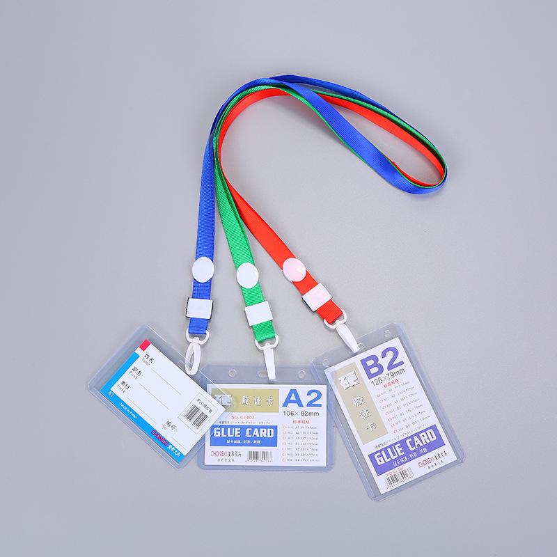 1.5 New olive-buckle plastic hook rope, work ID card hanging rope, employee name tag sleeve hanging rope can be printed with logo Application Scenario