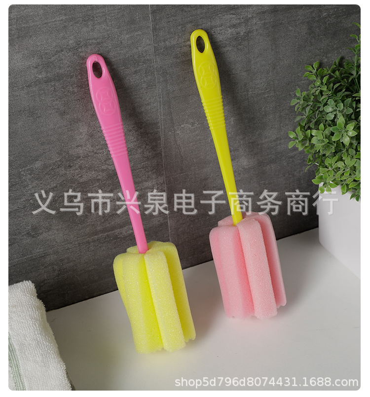 清洁海绵/丝瓜络/海绵洗碗刷/海绵清洁刷/清洁布白底实物图