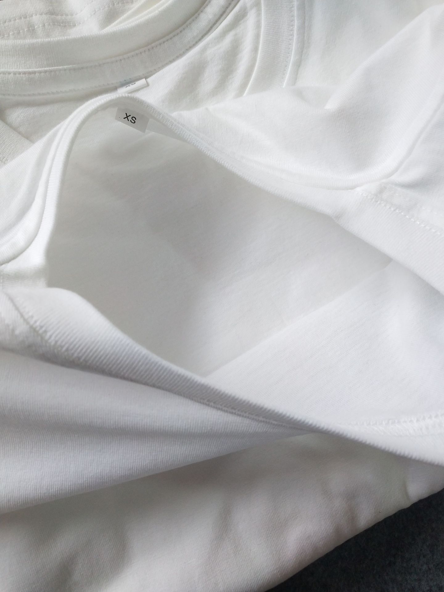 2020优衣K新款纯色光板T恤女白色短袖情侣亲子装一件代发详情图4