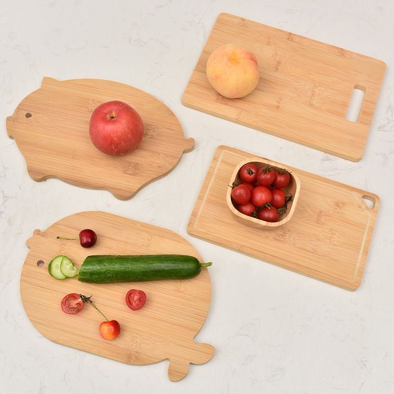 双面水果熟食分类案板家用多用途砧板卡通创意两用实心竹菜板详情图2