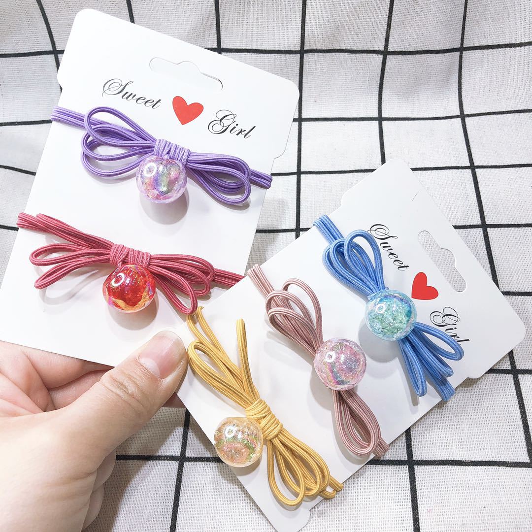 Wholesale of No. 116 cracked side holes, 100 yuan per bundle, one-yuan colored crystal bead hair tie and headwear, simple hair band and hair tie, fashionable hair tie accessories Application Scenario