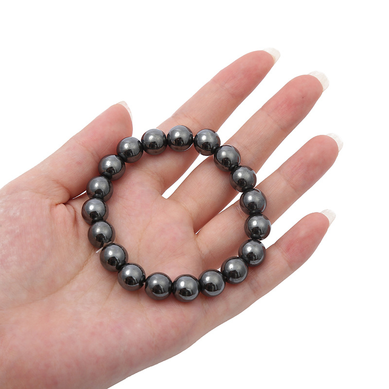 Europe And The United States Foreign Trade Hot Magnetic Black Gall Stone Bead Bracelet 6Mm8mm10mm Black Gall Stone Bracelet Couple Bracelet Gift Small Gift Manufacturers Wholesale Specification drawing