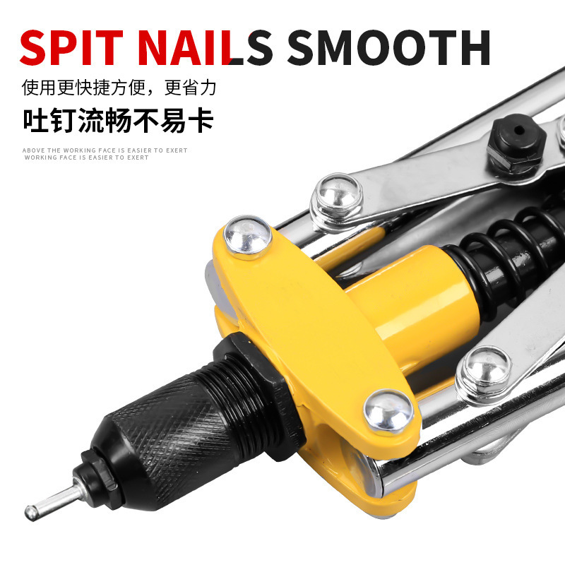 Strengthening Alloy Rivet Pulling Hat Machine Manual Double Core Pulling Rivet Machine Labor Saving Rivet Hand Tools Wholesale details Picture