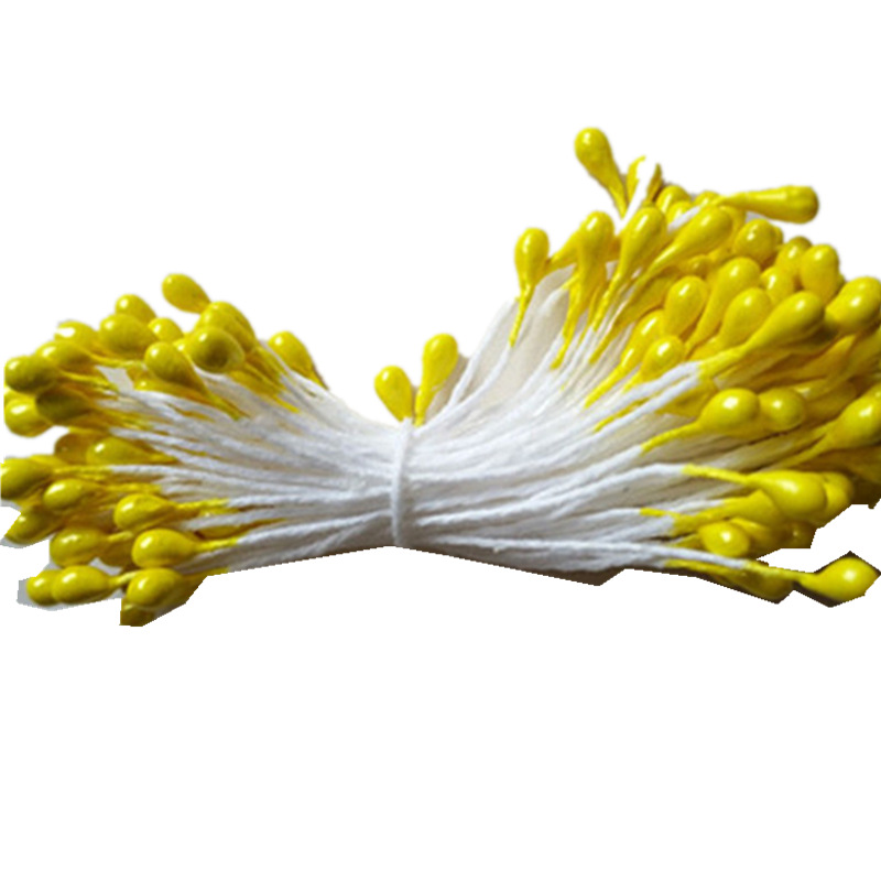 Wholesale silk screen flower material simulation flower core accessories hair bow core 0.3 pearlescent gypsum core Item Picture
