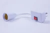 New silicone tube lamp holder for led bulb universal lamp head converter e27, British and European standard lamp head with switch Specification image