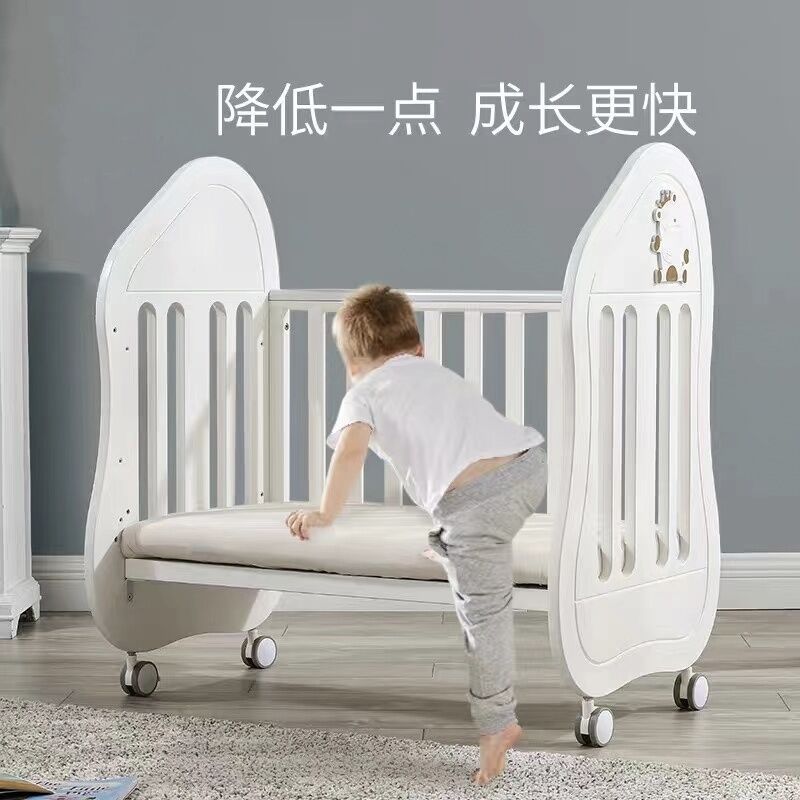 Crib Solid Wood European Multifunctional Play Bed Children's Bed Bb Bed Baby Bed Newborn Bed Specification drawing