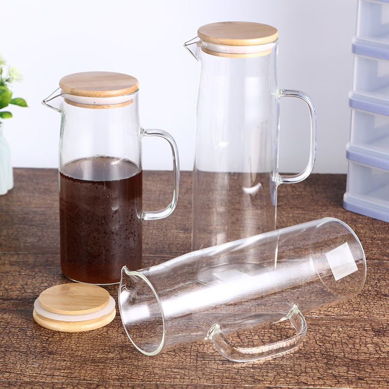 Manufacturers Direct Sales Creative Transparent Large Capacity Glass Pot Silicone Seal Bamboo Cover High Borosilicate Glass Pot Wholesale Application Scenario