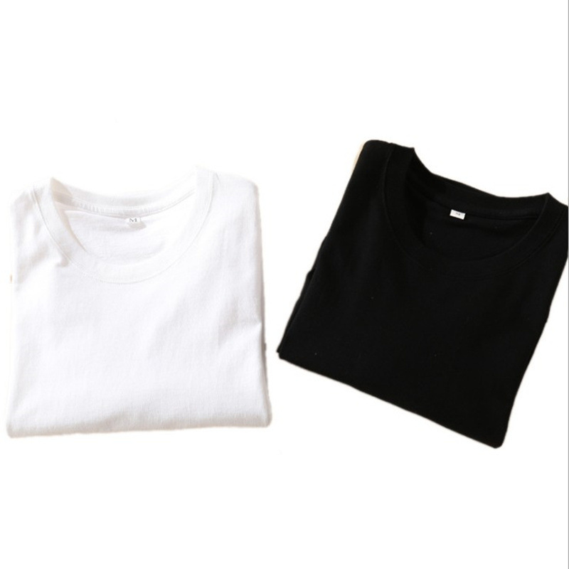2020优衣K新款纯色光板T恤女白色短袖情侣亲子装一件代发详情图5