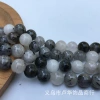 Cross-border direct sales of semi-finished natural stone black hair crystal round beads, Han-style hairpins, loose beads, handcrafted jewelry accessories wholesale Application Scenario