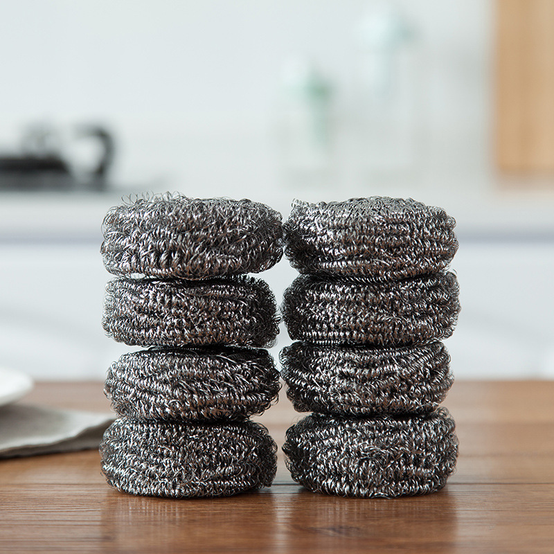 The New Kitchen Stainless Steel Cleaning Ball Decontaminating Does Not Rust Does Not Drop Slag Home Dishwashing Steel Wire Ball 6 Sets details Picture