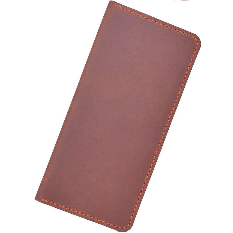 Diy Material Bag Diy Hand Sewn Purse Men's Long Cowhide Purse Retro Art Item Picture