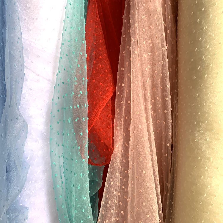 Polyester fabric scarves, headwear, hair accessories, toy fabric, puffy skirts, wedding Hanfu, bubble gauze Specification image