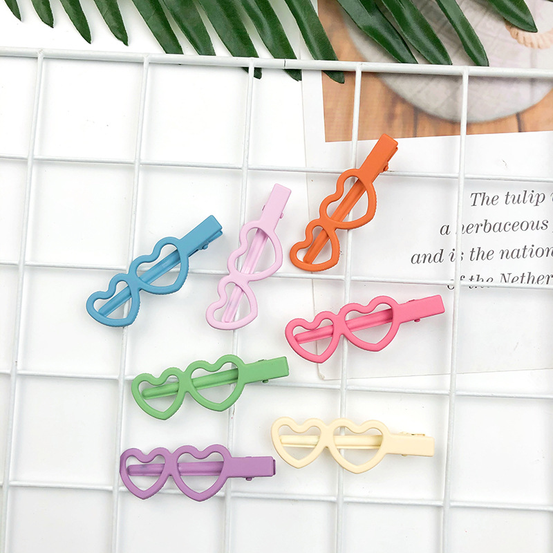 7 Sets Of Cartoon Rabbit Heart Polygon Hair Clip Bangs Clip Hair Card Day Hair Accessories Clip Specification drawing