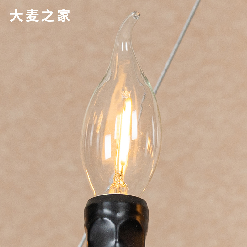 American country creative and personalized flower shop, industrial style chandelier, barbecue and hot pot restaurant, cash register booth, hemp rope chandelier Specification image