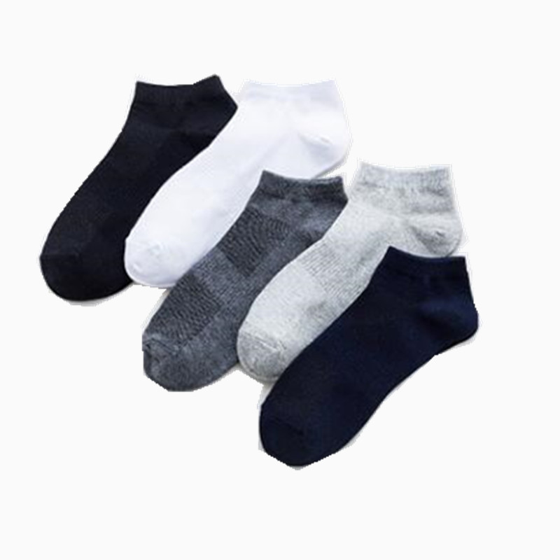 Mesh boat socks, men's solid color thin low-top socks, anti-odor, sweat-absorbing and breathable sports socks, solid color shallow mouth men's short socks Item Picture