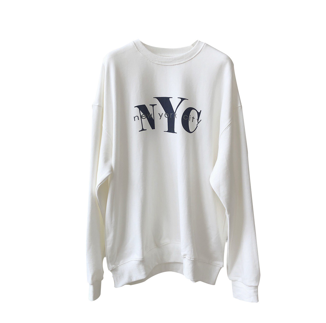 A new Korean style Instagram minimalist and laid-back round-neck hoodie with letter prints in autumn, loose and slimming, casual and fashionable top for women Item Picture