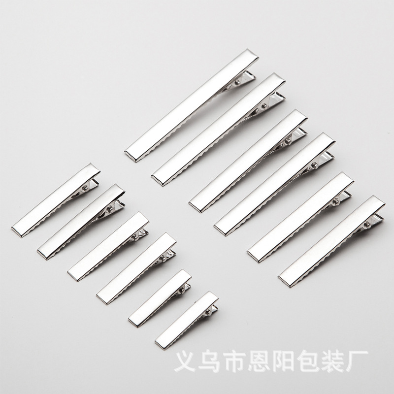 鸭嘴夹发夹diy底夹方形发卡底胚手工材料边夹鳄鱼夹金属发卡配饰详情12