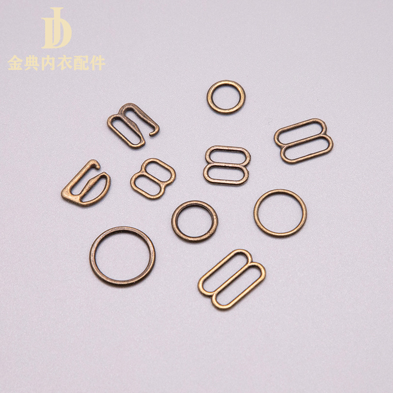 Metal underwear adjustable alloy buckle bra shoulder strap button underwear 089 word buckle alloy underwear accessories and auxiliary materials details Picture