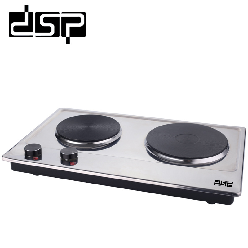 Double-head electric stove embedded high-power stir-fry electric stove double-hearth type double-eye commercial stove full figure