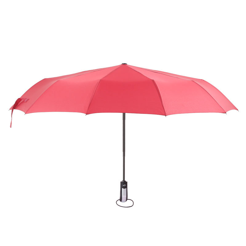 Customized ten-bone fully automatic umbrella advertising umbrella, large-sized business black rubber sun protection three-fold umbrella, gift sun umbrella Item Picture