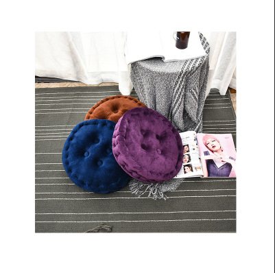The manufacturer's new Dutch suede cushion, ins light luxury style European round seat cushion, modern and simple home chair cushion Item Picture