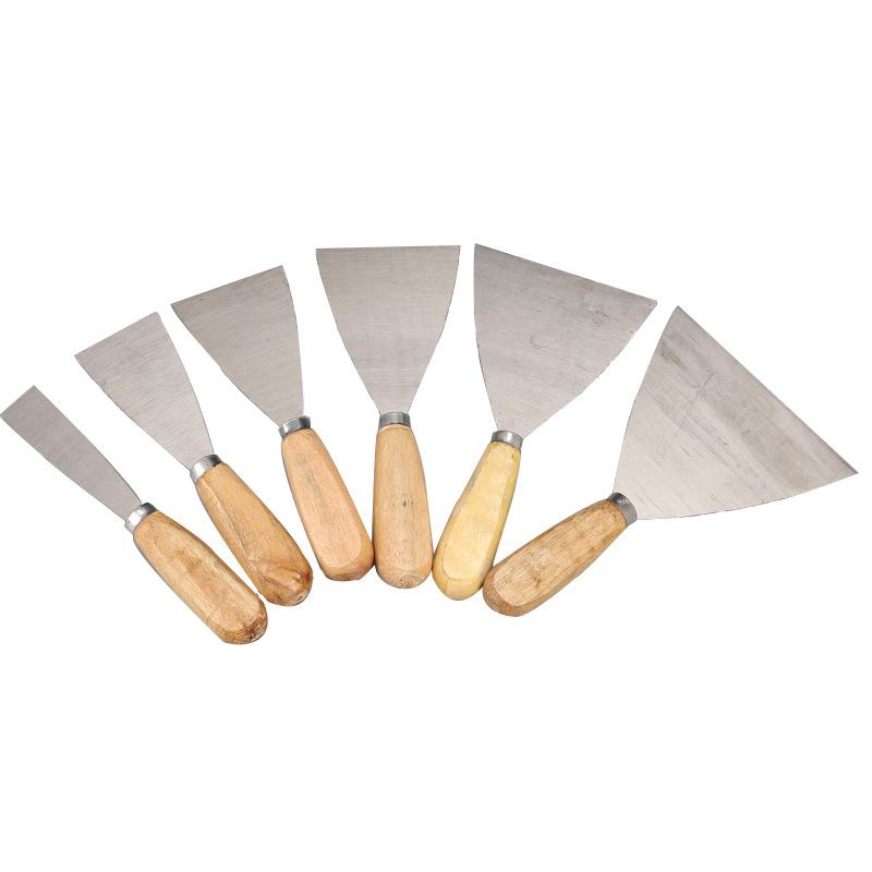 木头柄油灰刀/清洁腻子刀/清洁刀白底实物图