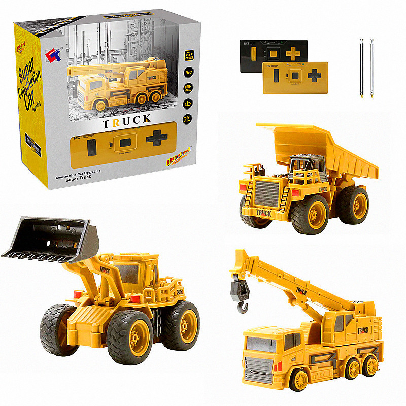 8028A Mini simulation remote control Engineering vehicle, crane, bulldozer truck, dump truck, charging remote control car, children's toy Item Picture