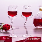 创意玫瑰花杯 红酒杯 玻璃玫瑰花红酒杯 厂家供应批发高脚杯