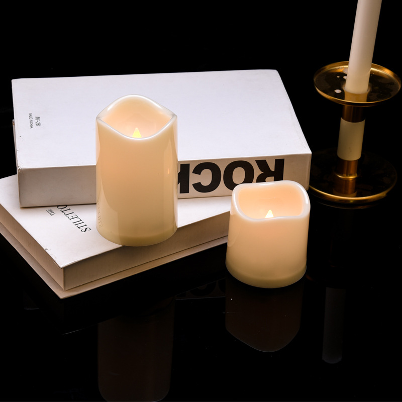 Factory direct sales of electronic candle lamps, led candles, simulated candles, flashing three-piece sets, home and wedding props Specification image