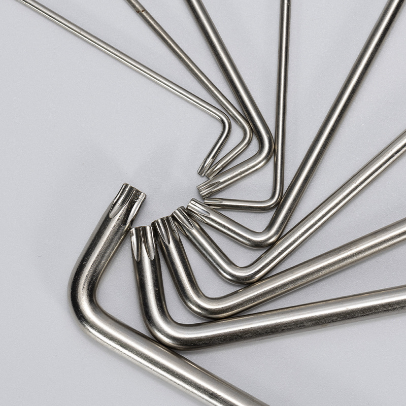 Conventional mid-hole long star-shaped extended cross-shaped T10-T25T30 double-hole flower-shaped anti-theft Allen wrench details Picture