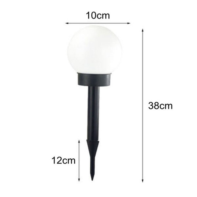 Solar lawn light, round ball, white LED lawn light, courtyard garden, park, outdoor solar lawn light Item Picture